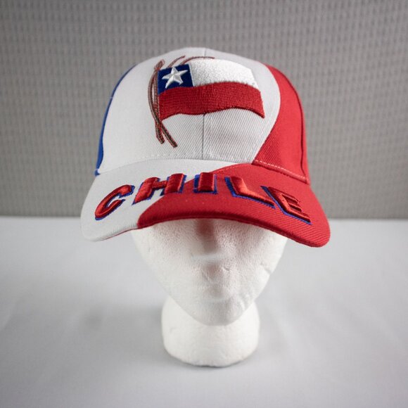 Chile Country Flag Embroidered Strapback Hat - Picture 2 of 8